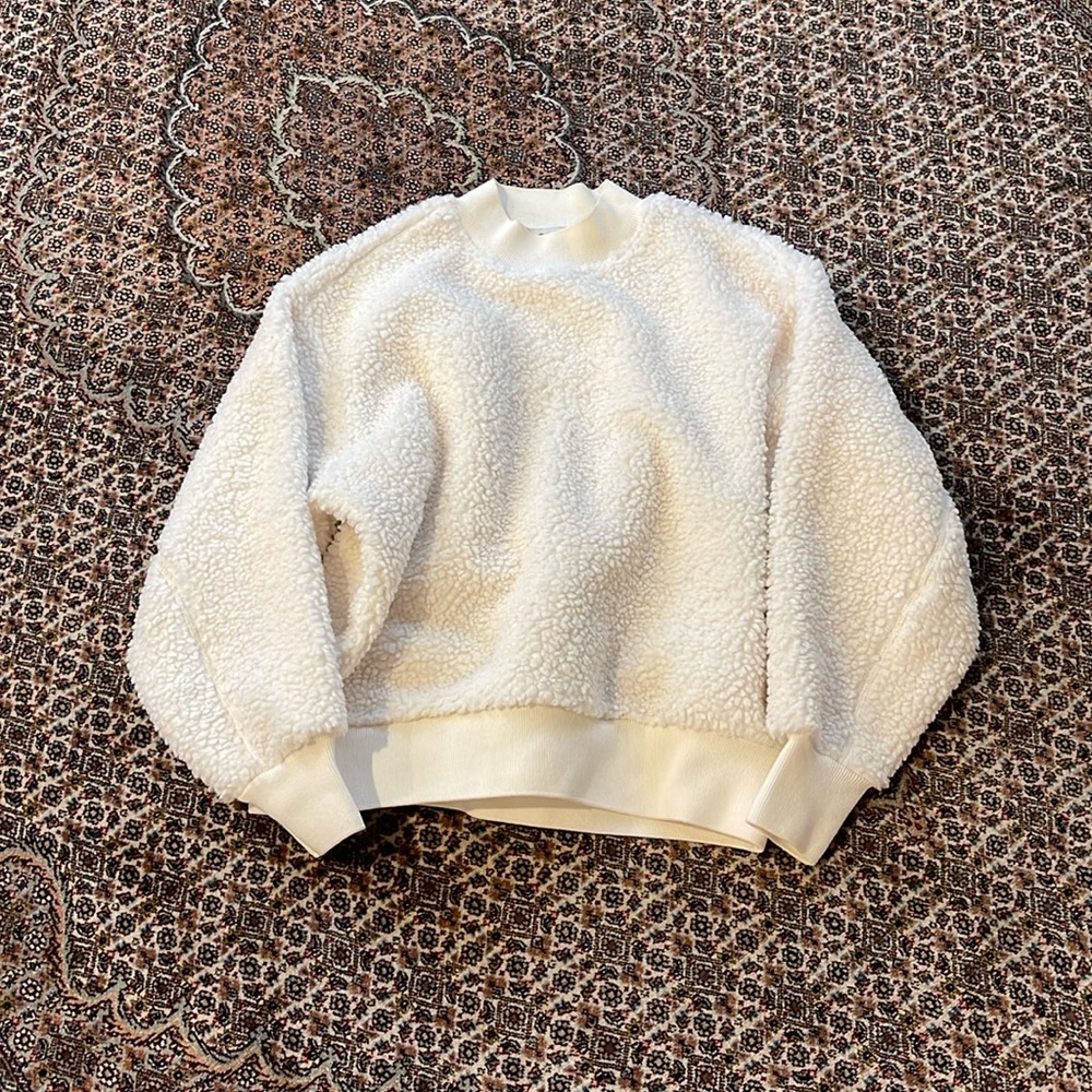 COS ivory fluffy sweater